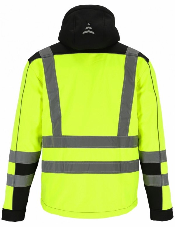KURTKA SOFTSHELL ROBOCZA Z KAPTUREM REDBERG V-NEON 