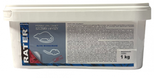Trutka na szczury i myszy Rater Strong bloki woskowane 1kg 