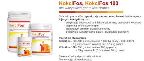 KokciFos na kokcydiozę witaminy dla drobiu 1kg