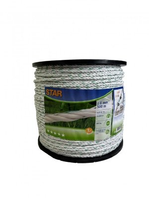 Linka Plecionka Star 6 mm x 500 m biało-zielona