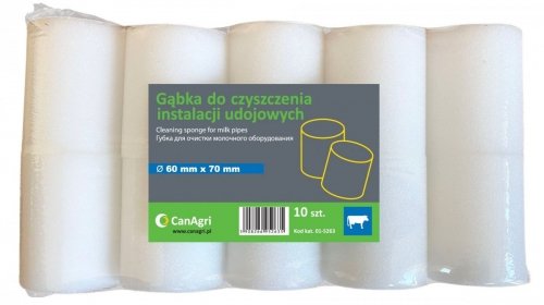 Gąbka do czyszczenia instalacji udojowych, Ø 60 x 70 mm, 10 szt.