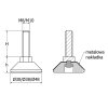 Stopki z metalową nakładką SR-12 fi30 M8x50 - 10 szt