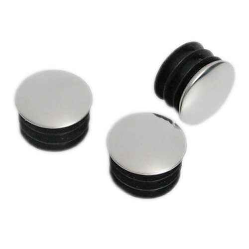 Zaślepka okrągła z blaszką chromowaną 32mm ść1,5- 10 sztuk