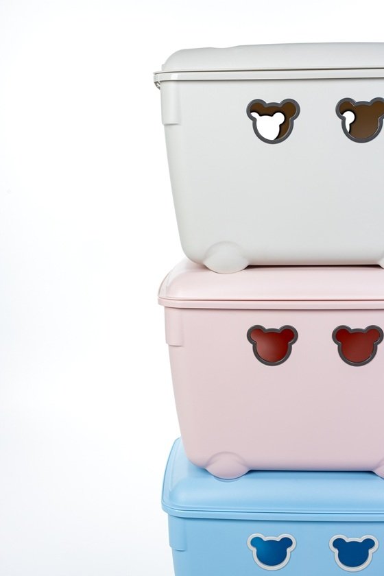 Pojemnik na zabawki Bear 40L niebieski