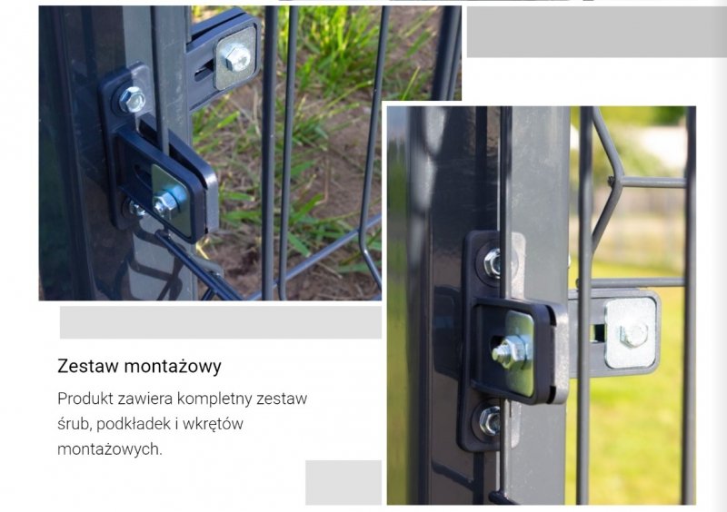 Uniwersalny uchwyt z tworzywa UUT do paneli szary - 1 sztuka