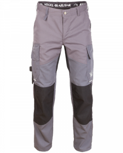 Spodnie robocze z cordurą AWF - popiel/czarny 