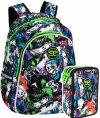 ZESTAW 2 el. Plecak wczesnoszkolny CoolPack JIMMY LED graffiti, PEEK A BOO (F110675SET2CZ)