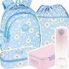 ZESTAW 5 el. Plecak wczesnoszkolny CoolPack JERRY 21 L stokrotki, DAISY SUN (F029834SET5CZ)