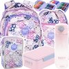 ZESTAW 5 el. Plecak wczesnoszkolny CoolPack JERRY 21 L króliczki, WHITE BUNNY (F029833SET5CZ)
