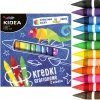 Kredki świecowe grafionowe 12 kolorów KIDEA (KG12KA)
