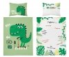 Pościel niemowlęca bambusowa DINOZAUR 100x135 zielona (3951B)