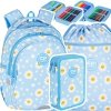 ZESTAW 3 el. Plecak wczesnoszkolny CoolPack JERRY 21 L stokrotki, DAISY SUN (F029834SET3CZ)