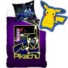 ZESTAW 2 el. Pościel bawełniana POKEMON PIKACHU 160 x 200 cm PIKACZU + PODUSZKA (POK147823SET2CZ)