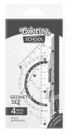 Zestaw geometryczny 4 el. 15 cm COLORINO School szary (39606)