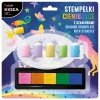 STEMPELKI CIENIUJĄCE z szablonami 5 KOLORÓW KIDEA (SCSKA)