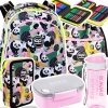 ZESTAW 5 el. Tornister Plecak CoolPack TURTLE  25 L pandy, PANDA GANG (F015829SET5CZ)
