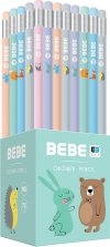 6x Ołówek z gumką HB INTERDRUK B&B Kids Pastel (95118SET6CZ)