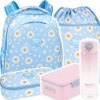 ZESTAW 5 el. Tornister Plecak CoolPack TURTLE  25 L stokrotki, DAISY SUN (F015834SET5CZ)