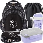 ZESTAW 5 el. Plecak szkolny młodzieżowy ST.RIGHT K-pop Cooky, CLEVER BUNNY BP6 (65554SET5CZ)