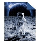 Narzuta dziecięca na łóżko KOSMOS Astronauta 170 x 210 cm (K96)