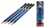 Ołówki szkolne trójkątne z gumką HB 4 szt. KIDEA (OTG4KA)