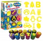 Farby do malowania palcami + stempelki pieczątki BAMBINO dla chłopca (03165)