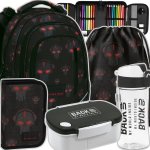 ZESTAW 5 el. Plecak wczesnoszkolny BackUP 24 L ROBOTY RED (PLB6R45SET5CZ)