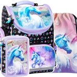 ZESTAW 3 el. Tornister szkolny ergonomiczny UNICORN Jednorożec (TEMBJR15SET3CZ)