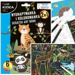 Wydrapywanka Zdrapywanka i kolorowanka 2w1 A5 ZWIERZĘTA 6 arkuszy KIDEA (WKDKA)