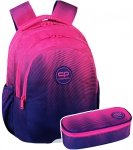 ZESTAW 2 el. Plecak wczesnoszkolny CoolPack JERRY 21 L różowe ombre, GRADIENT FRAPE (E29508SET2CZ)
