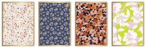 4x Zeszyt A5 80 kartek w kratkę METALLIC FLORAL (48364SET4CZ)