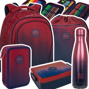 ZESTAW 5 el. Plecak wczesnoszkolny CoolPack JERRY 21 L granatowe ombre, GRADIENT COSTA (F029758SET5CZ)