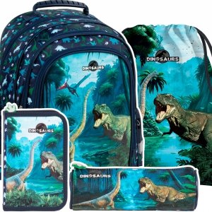 ZESTAW 4 el. Plecak szkolny DINOZAURY (PL15BDN19SET4CZ)