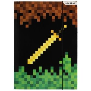 Teczka rysunkowa A4 z gumką GAME MINECRAFT Złoty miecz (470869)