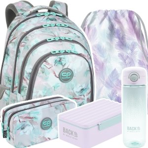 ZESTAW 5 el. Plecak CoolPack DRAFTER 28 L kwiaty, TOKIO (F010753SET5CZ)