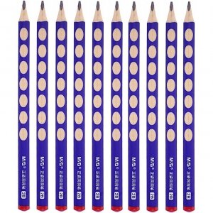 10x Ołówek do nauki pisania M&G 2B NIEBIESKI (13896SET10CZ)
