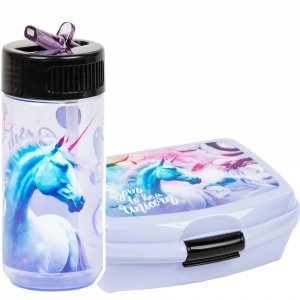 Zestaw bidon i śniadaniówka UNICORN Jednorożec (BAJR15+SJR15)