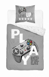Pościel bawełniana GAME Pady 160 x 200 cm komplet pościeli (5154A)
