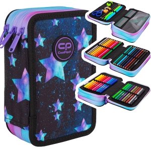 Piórnik CoolPack potrójny z wyposażeniem JUMPER 3 gwiazdy, STAR NIGHT (F067830)