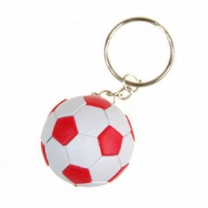 Brelok do kluczy breloczek zawieszka FOOTBALL Piłka nożna CZERWONY (900381)