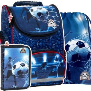 ZESTAW 3 el. Tornister szkolny ergonomiczny FOOTBALL Piłka nożna (TEMBPI19SET3CZ)