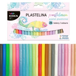Plastelina pastelowa 24 kolory KIDEA (PP24KA)