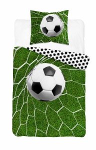 Pościel bawełniana FOOTBALL Piłka nożna 160 x 200 cm (4662A)