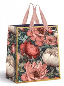 Torebka średnia GOLD na prezent 26,5 x 33 x 13 cm GARDEN Kwiaty Interdruk (56161)