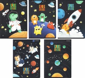 5x Zeszyt A5 w kratkę 32 kartki SPACE ADVENTURE (400182344SET5CZ)