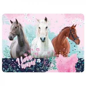Podkładka laminowana I LOVE HORSES Konie (PLAKO23)