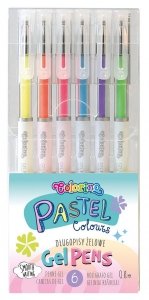 Długopisy żelowe 6 kolorów Pastelowe (80905PTR)