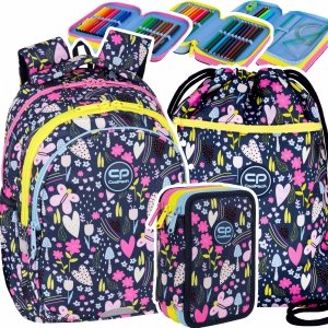 ZESTAW 3 el. Plecak wczesnoszkolny CoolPack JERRY 21 L ogród, IN THE GARDEN (F029831SET3CZ)