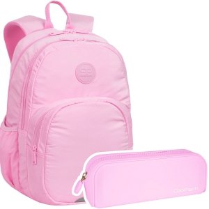 ZESTAW 2 el. Plecak CoolPack RIDER  27 L różowy, PASTEL / POWDER PINK (F109647SET2CZ)