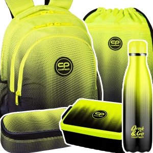 ZESTAW 5 el. Plecak wczesnoszkolny CoolPack JERRY 21 L żółte ombre, GRADIENT LEMON (E29510SET5CZ)
